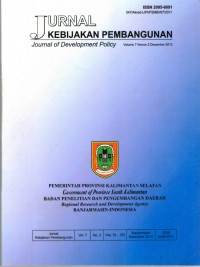 Jurnal Kebijakan Pembangunan (Journal of Development Policy) : HAMBATAN STRATEGIS PENANGANAN MASALAH KEMISKINAN DIKABUPATEN BARITO KUALA, BANJAR DAN HULU SUNGAI UTARA