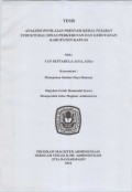 ANALISIS PENILAIAN PRESTASI KERJA PEJABAT STRUKTURAL DINAS PERKEBUNAN DAN KEHUTANAN KABUPATEN KAPUAS