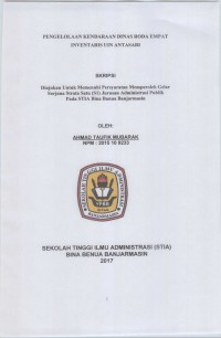 PENGELOLAAN KENDARAAN DINAS RODA EMPAT INVENTARIS UIN ANTASARI